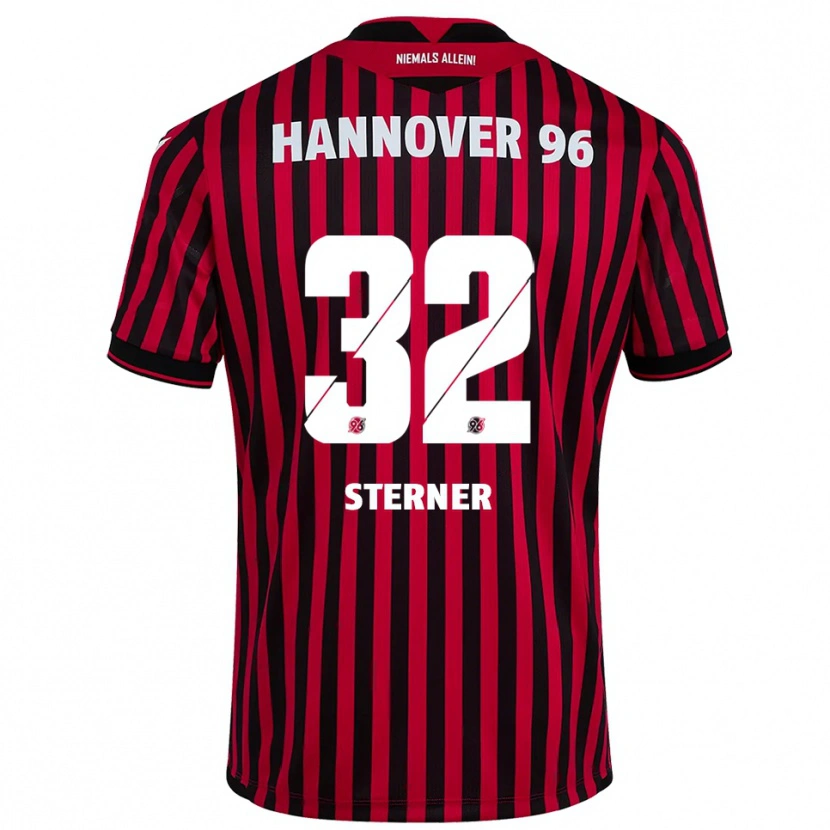 Danxen Damen Jonas Sterner #32 Rot Schwarz Heimtrikot Trikot 2025/26 T-Shirt Österreich