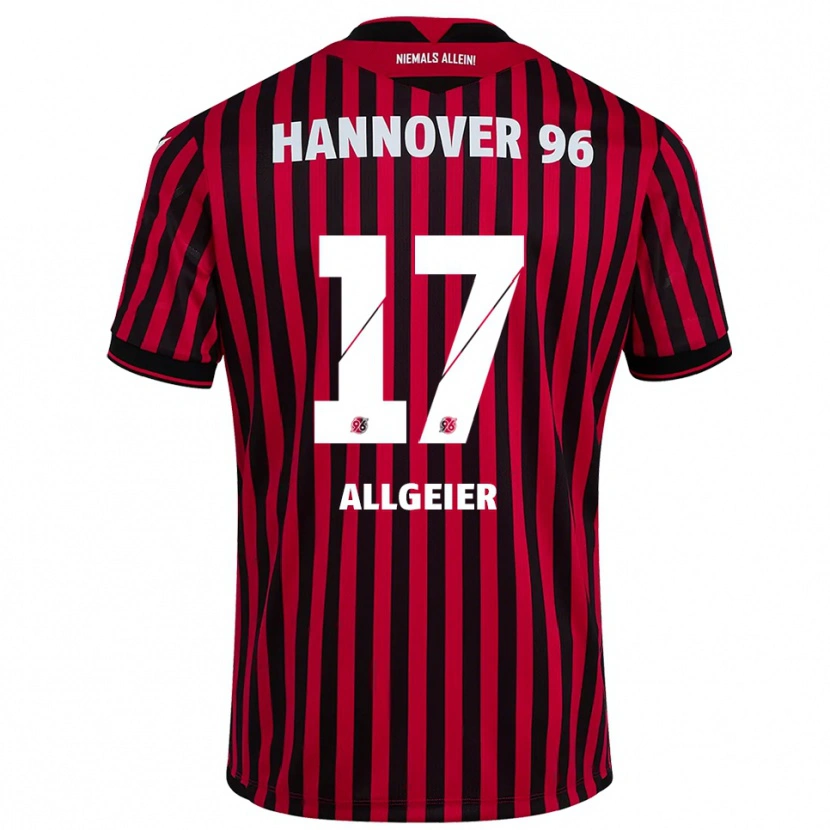 Danxen Damen Bastian Allgeier #17 Rot Schwarz Heimtrikot Trikot 2025/26 T-Shirt Österreich