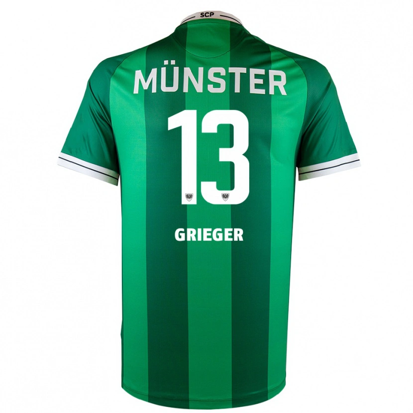 Danxen Damen Dominik Grieger #13 Grün Weiß Heimtrikot Trikot 2025/26 T-Shirt Österreich