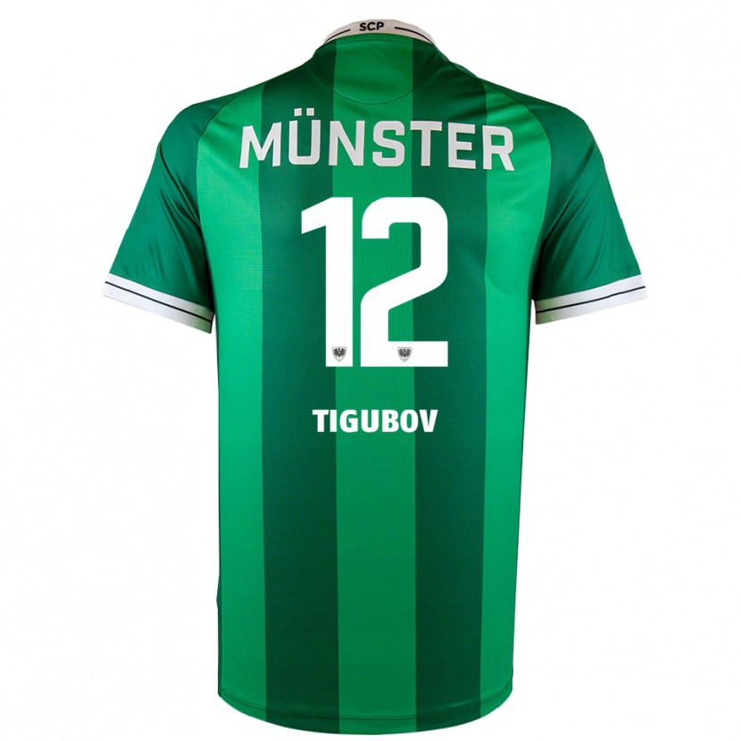 Danxen Damen Adrian Tigubov #12 Grün Weiß Heimtrikot Trikot 2025/26 T-Shirt Österreich