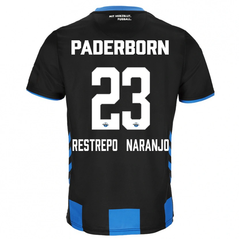 Danxen Damen Pedro Restrepo Naranjo #23 Schwarz Blau Heimtrikot Trikot 2025/26 T-Shirt Österreich
