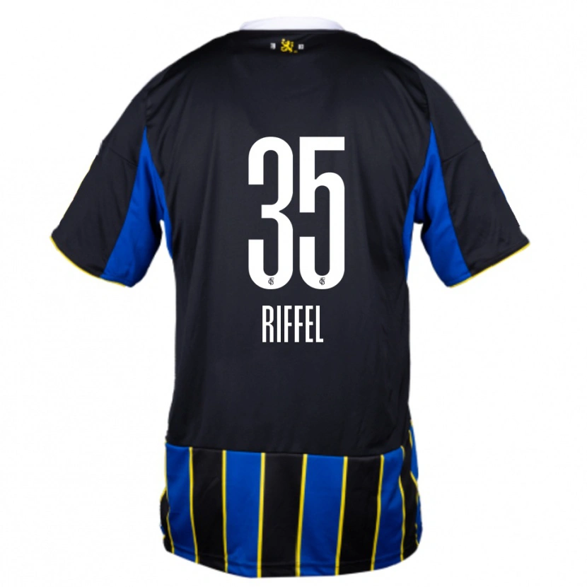 Danxen Damen Kim Riffel #35 Blau Schwarz Gelb Heimtrikot Trikot 2025/26 T-Shirt Österreich
