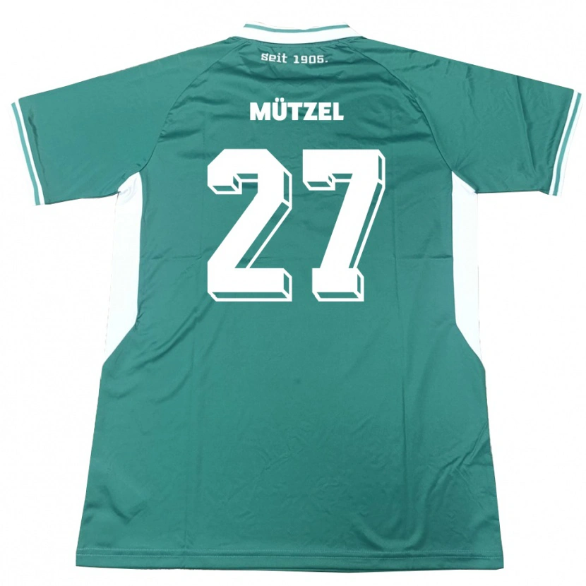 Danxen Damen Nuno Mützel #27 Grün Weiß Heimtrikot Trikot 2025/26 T-Shirt Österreich