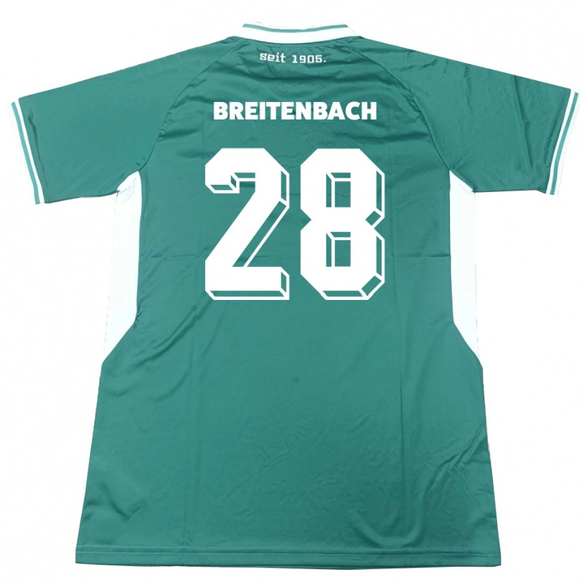 Danxen Damen Fabio Breitenbach #28 Grün Weiß Heimtrikot Trikot 2025/26 T-Shirt Österreich