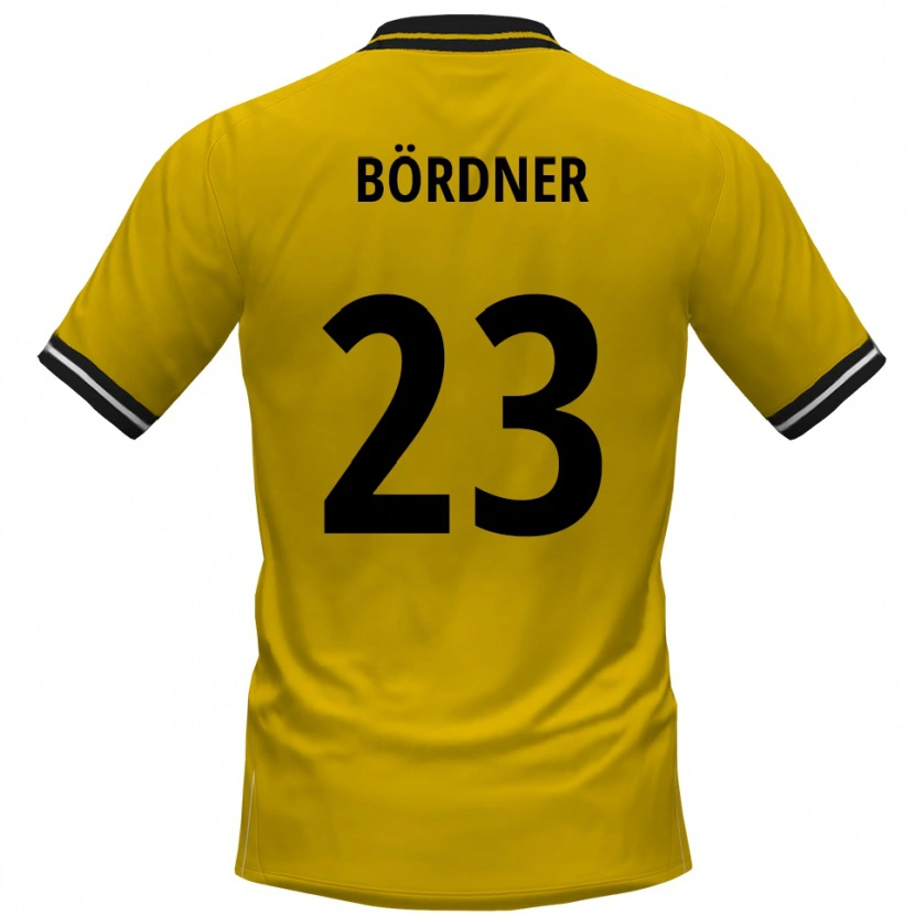 Danxen Damen Elias Bördner #23 Gelb Schwarz Heimtrikot Trikot 2025/26 T-Shirt Österreich