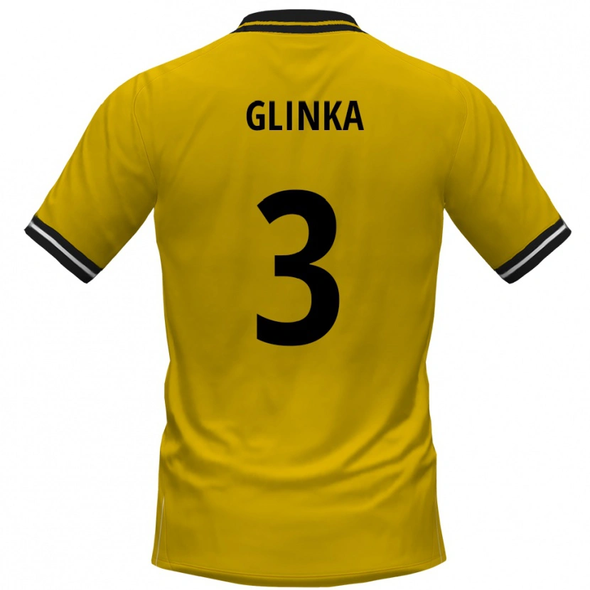 Danxen Damen Tim Glinka #3 Gelb Schwarz Heimtrikot Trikot 2025/26 T-Shirt Österreich
