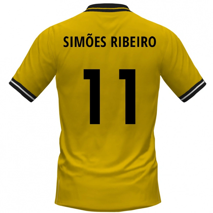 Danxen Damen Dominik Simões Ribeiro #11 Gelb Schwarz Heimtrikot Trikot 2025/26 T-Shirt Österreich