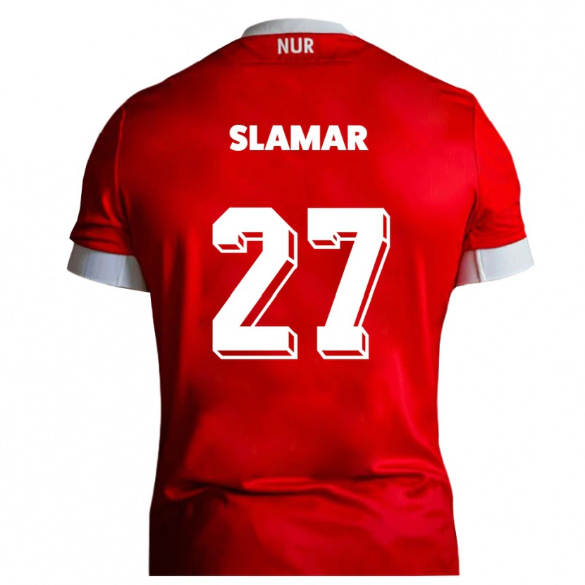 Danxen Damen Dennis Slamar #27 Rot Weiß Heimtrikot Trikot 2025/26 T-Shirt Österreich