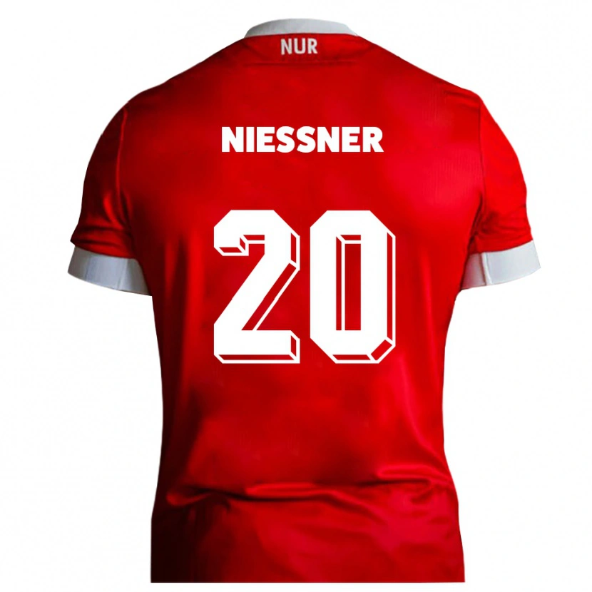 Danxen Damen Lennard Nießner #20 Rot Weiß Heimtrikot Trikot 2025/26 T-Shirt Österreich