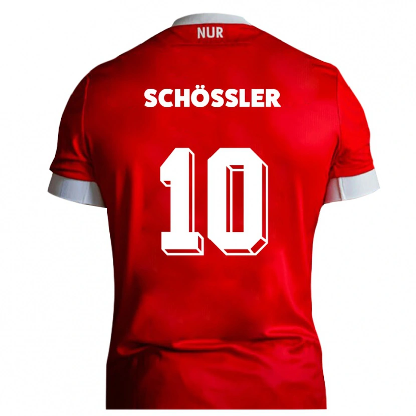 Danxen Damen Maris Schößler #10 Rot Weiß Heimtrikot Trikot 2025/26 T-Shirt Österreich