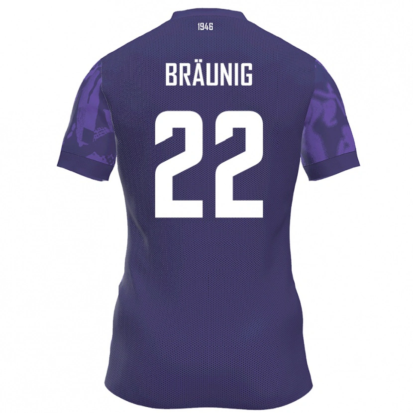 Danxen Damen Liam Bräunig #22 Lila Weiß Heimtrikot Trikot 2025/26 T-Shirt Österreich