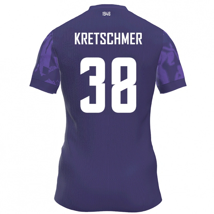 Danxen Damen Theo Kretschmer #38 Lila Weiß Heimtrikot Trikot 2025/26 T-Shirt Österreich