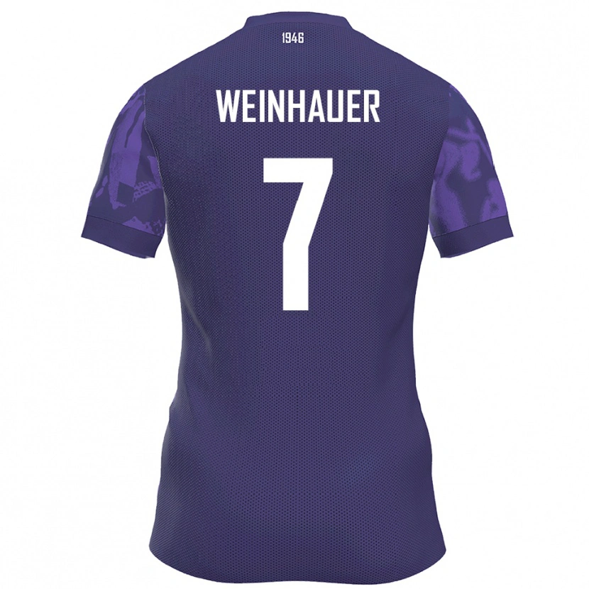 Danxen Damen Erik Weinhauer #7 Lila Weiß Heimtrikot Trikot 2025/26 T-Shirt Österreich