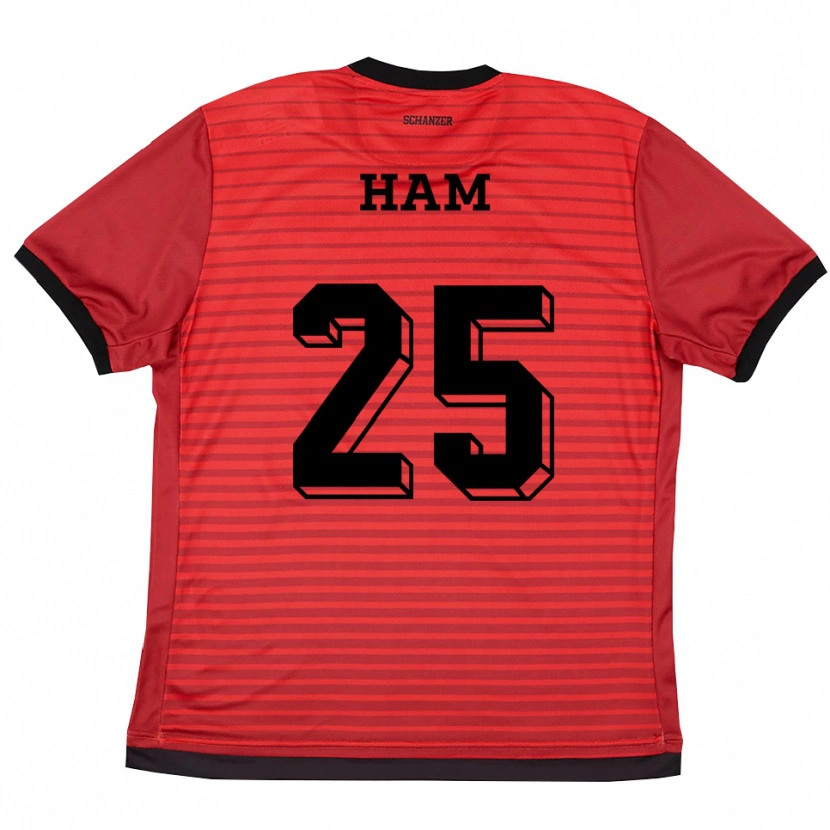 Danxen Damen Micah Ham #25 Rot Schwarz Heimtrikot Trikot 2025/26 T-Shirt Österreich