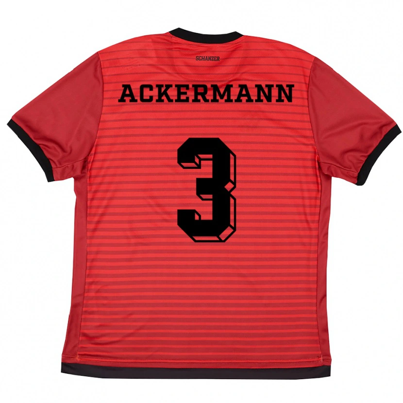 Danxen Damen Tom Ackermann #3 Rot Schwarz Heimtrikot Trikot 2025/26 T-Shirt Österreich