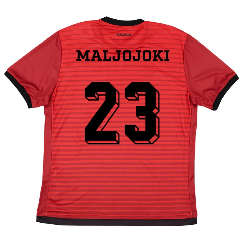 Danxen Damen Jasper Maljojoki #23 Rot Schwarz Heimtrikot Trikot 2025/26 T-Shirt Österreich