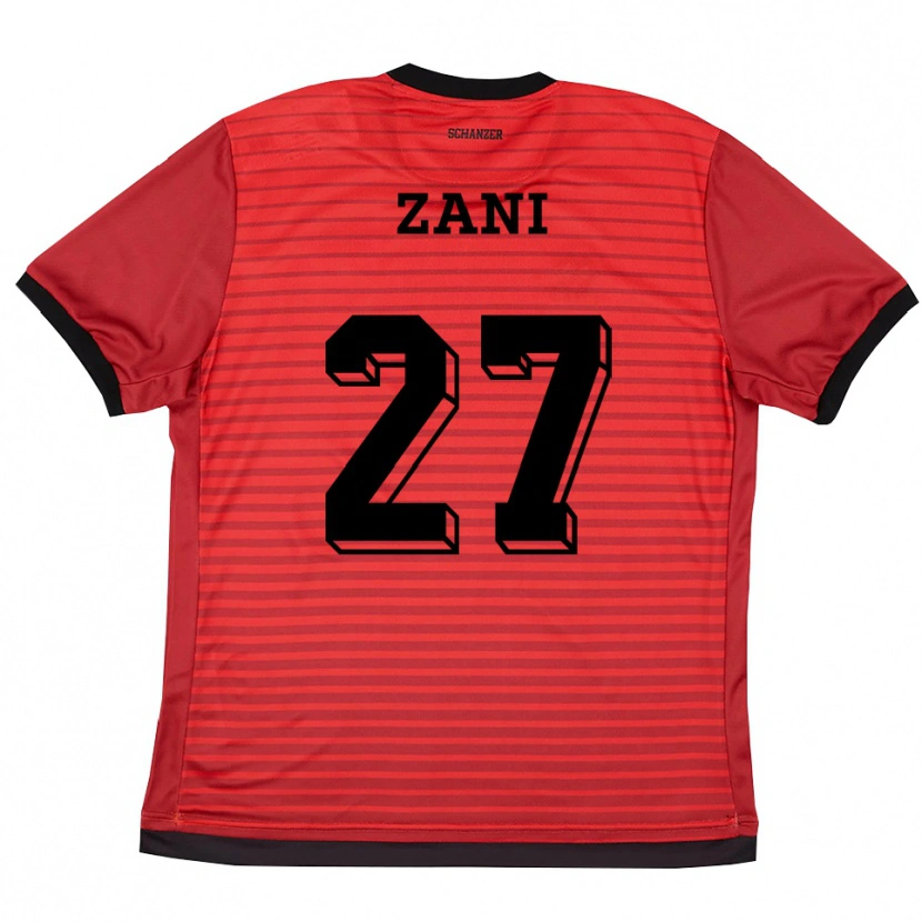 Danxen Damen Erjona Zani #27 Rot Schwarz Heimtrikot Trikot 2025/26 T-Shirt Österreich