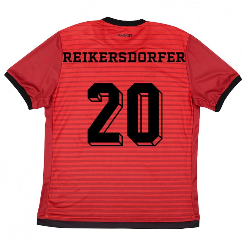 Danxen Damen Katharina Reikersdorfer #20 Rot Schwarz Heimtrikot Trikot 2025/26 T-Shirt Österreich