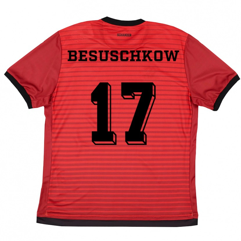 Danxen Damen Max Besuschkow #17 Rot Schwarz Heimtrikot Trikot 2025/26 T-Shirt Österreich