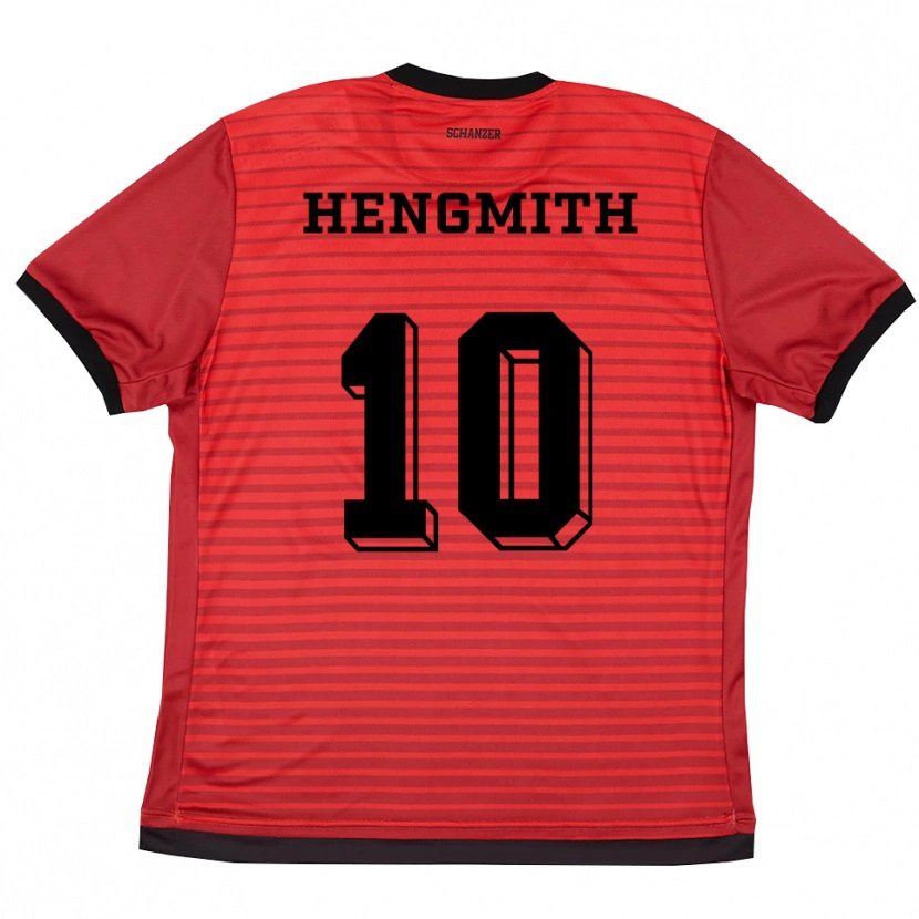 Danxen Damen Timo Hengmith #10 Rot Schwarz Heimtrikot Trikot 2025/26 T-Shirt Österreich