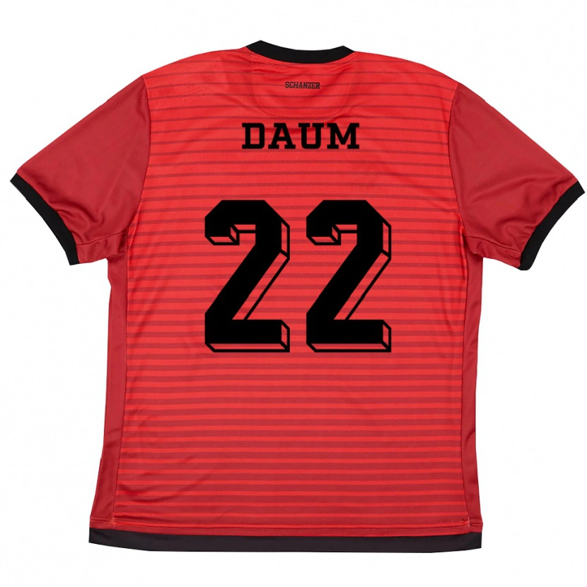 Danxen Damen Anna-Lena Daum #22 Rot Schwarz Heimtrikot Trikot 2025/26 T-Shirt Österreich