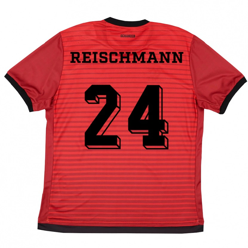 Danxen Damen Stefanie Reischmann #24 Rot Schwarz Heimtrikot Trikot 2025/26 T-Shirt Österreich