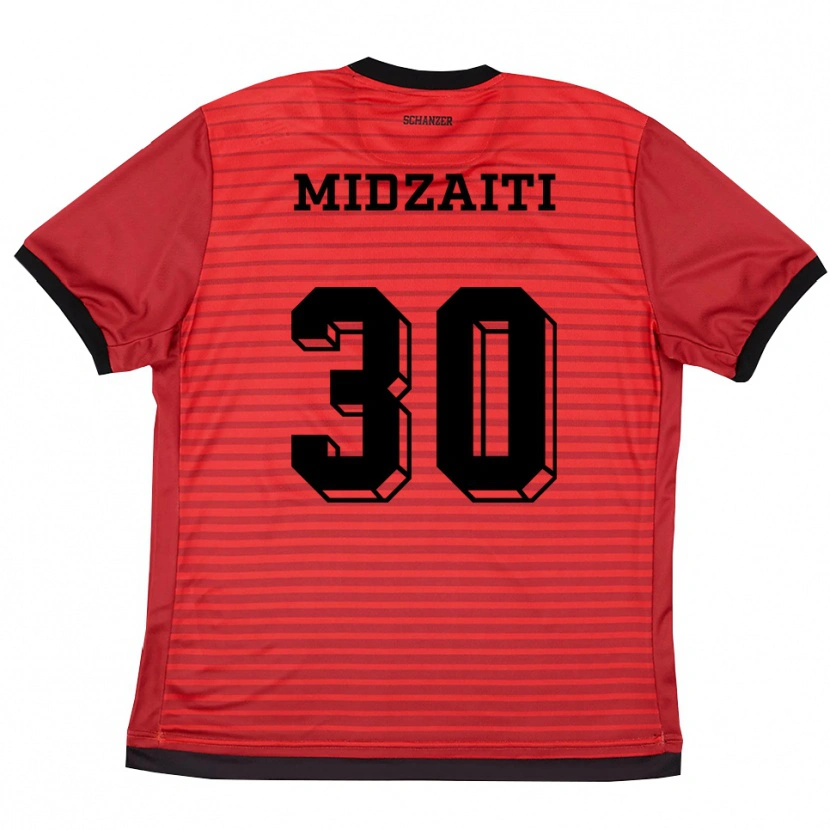 Danxen Damen Luan Midzaiti #30 Rot Schwarz Heimtrikot Trikot 2025/26 T-Shirt Österreich