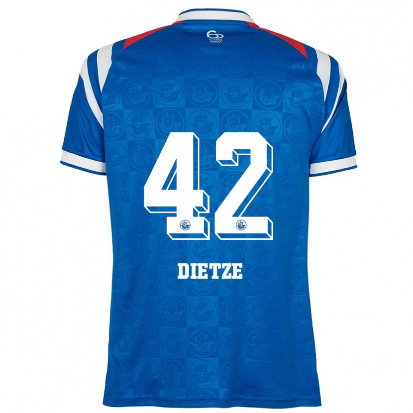 Danxen Damen Benno Dietze #42 Blau Weiß Rot Heimtrikot Trikot 2025/26 T-Shirt Österreich