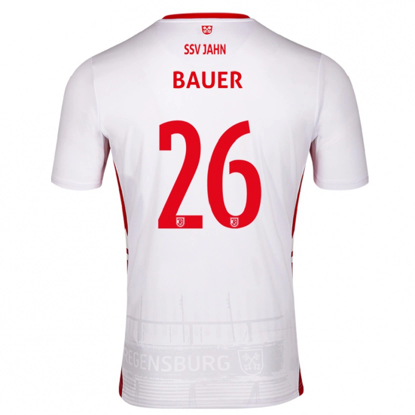 Danxen Damen Benedikt Bauer #26 Weiß Rot Heimtrikot Trikot 2025/26 T-Shirt Österreich