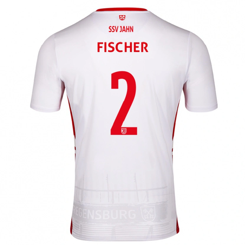 Danxen Damen Florian Fischer #2 Weiß Rot Heimtrikot Trikot 2025/26 T-Shirt Österreich