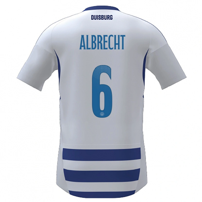 Danxen Damen Jil Albrecht #6 Weiß Blau Heimtrikot Trikot 2025/26 T-Shirt Österreich
