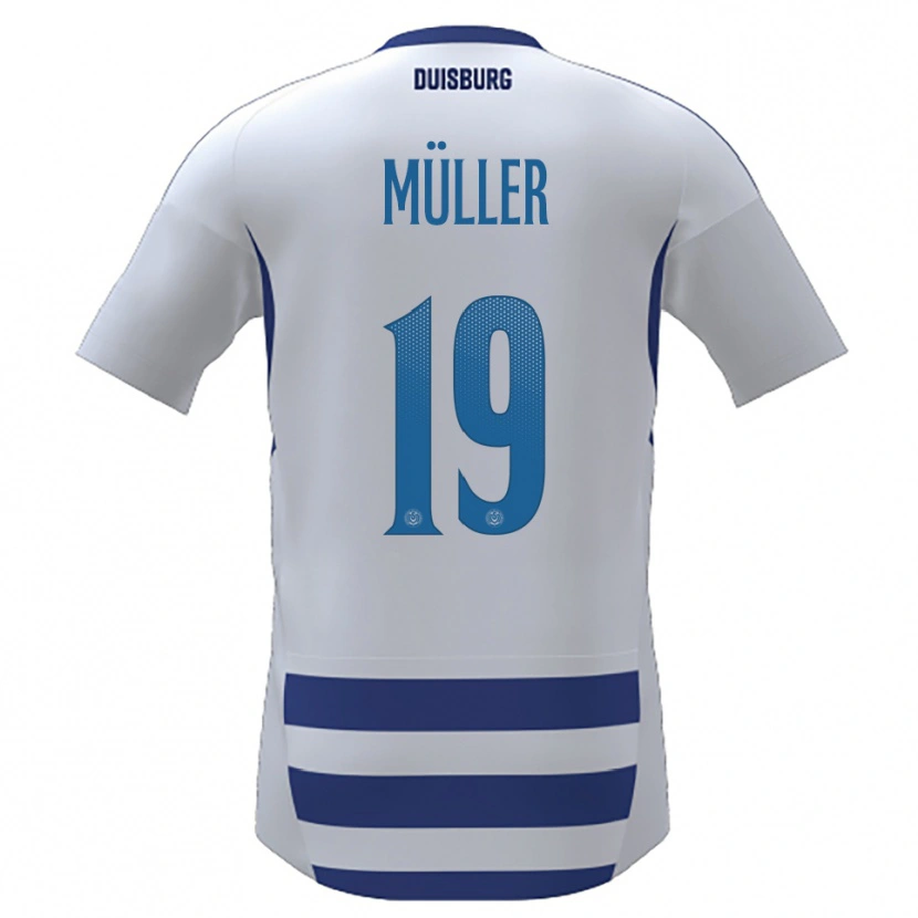 Danxen Damen Leon Müller #19 Weiß Blau Heimtrikot Trikot 2025/26 T-Shirt Österreich