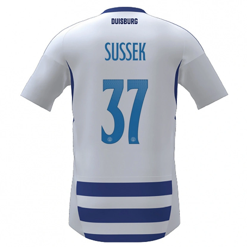 Danxen Damen Patrick Sussek #37 Weiß Blau Heimtrikot Trikot 2025/26 T-Shirt Österreich