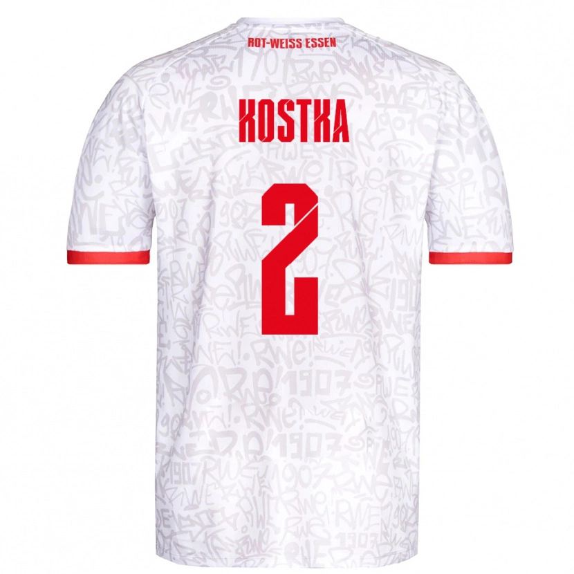 Danxen Damen Michael Kostka #2 Weiß Rot Heimtrikot Trikot 2025/26 T-Shirt Österreich