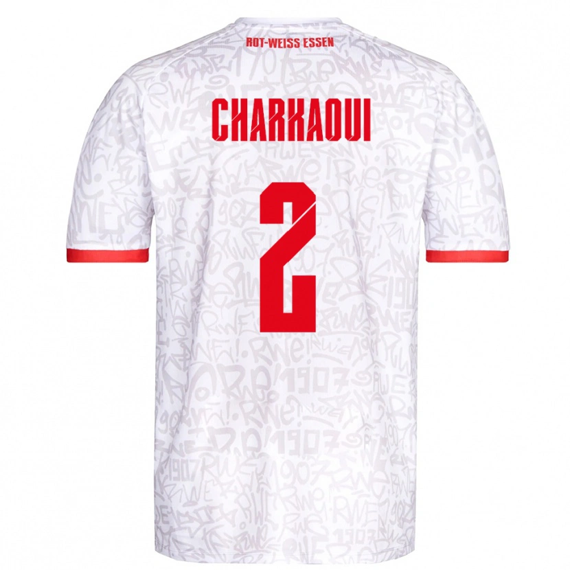 Danxen Damen Bilal Charkaoui #2 Weiß Rot Heimtrikot Trikot 2025/26 T-Shirt Österreich