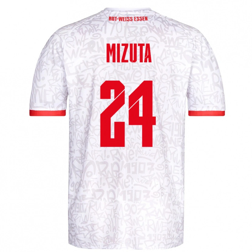 Danxen Damen Kaito Mizuta #24 Weiß Rot Heimtrikot Trikot 2025/26 T-Shirt Österreich