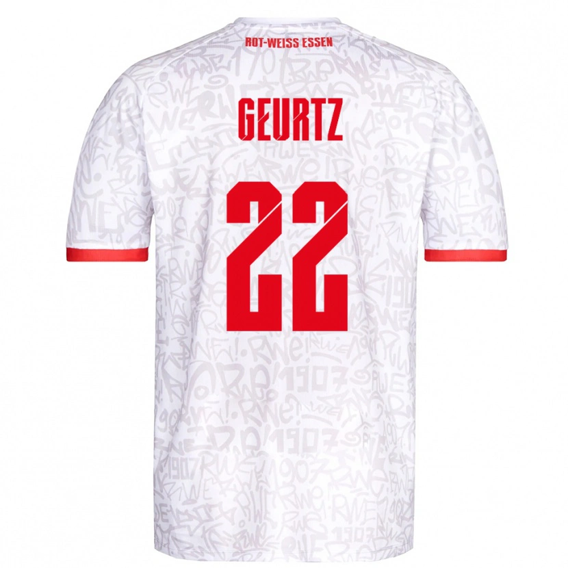 Danxen Damen Jan-Luca Geurtz #22 Weiß Rot Heimtrikot Trikot 2025/26 T-Shirt Österreich