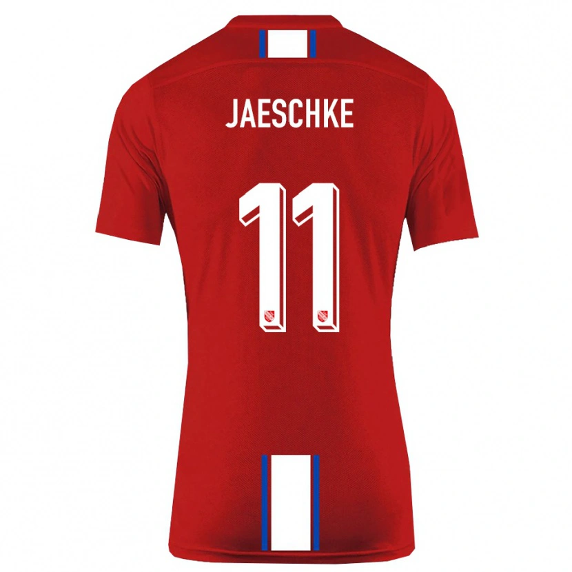 Danxen Damen Yannik Jaeschke #11 Rot Weiß Heimtrikot Trikot 2025/26 T-Shirt Österreich