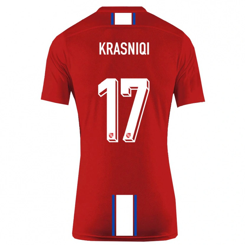 Danxen Damen Ermal Krasniqi #17 Rot Weiß Heimtrikot Trikot 2025/26 T-Shirt Österreich
