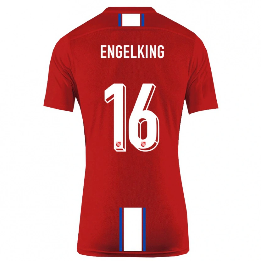 Danxen Damen Torben Engelking #16 Rot Weiß Heimtrikot Trikot 2025/26 T-Shirt Österreich