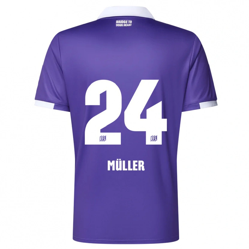 Danxen Damen Jannik Müller #24 Lila Weiß Heimtrikot Trikot 2025/26 T-Shirt Österreich