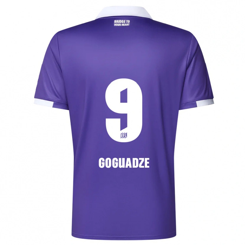 Danxen Damen Nikky Goguadze #9 Lila Weiß Heimtrikot Trikot 2025/26 T-Shirt Österreich