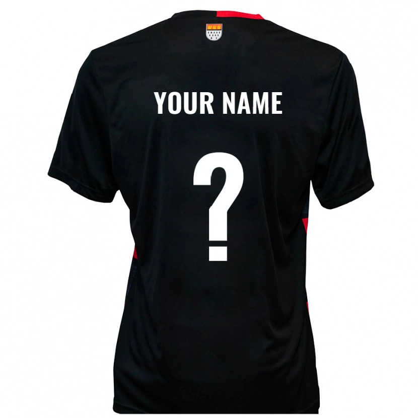 Danxen Damen Ihren Namen #0 Schwarz Rot Heimtrikot Trikot 2025/26 T-Shirt Österreich