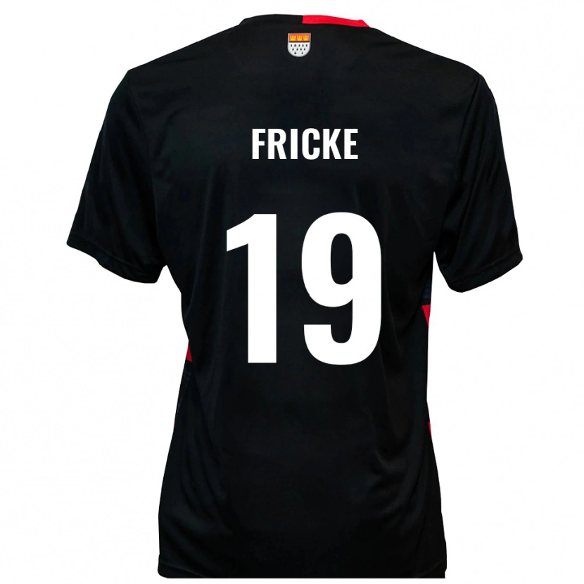 Danxen Damen Fabian Fricke #19 Schwarz Rot Heimtrikot Trikot 2025/26 T-Shirt Österreich