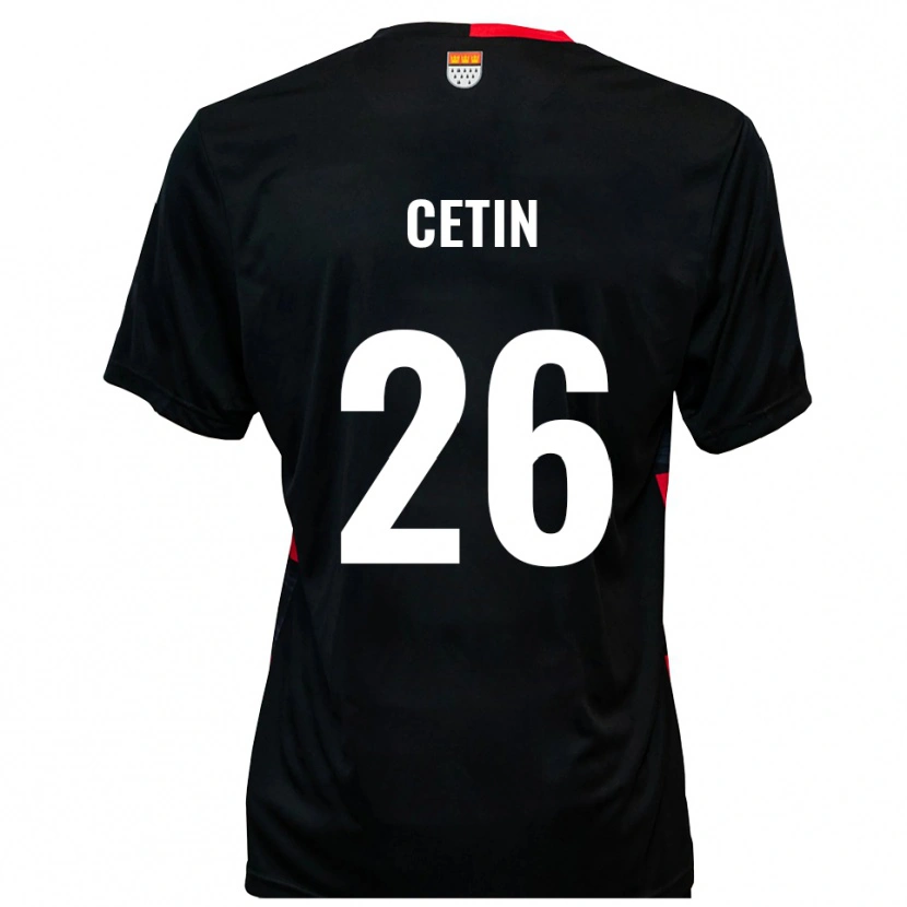 Danxen Damen Serkan Cetin #26 Schwarz Rot Heimtrikot Trikot 2025/26 T-Shirt Österreich