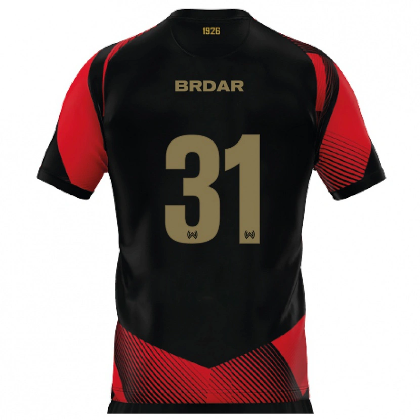 Danxen Damen Noah Brdar #31 Schwarz Rot Heimtrikot Trikot 2025/26 T-Shirt Österreich