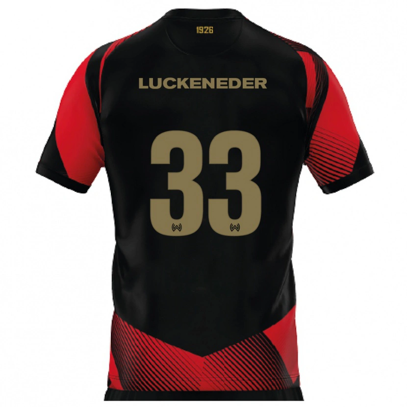 Danxen Damen Felix Luckeneder #33 Schwarz Rot Heimtrikot Trikot 2025/26 T-Shirt Österreich