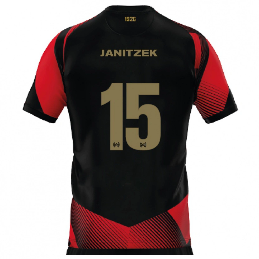 Danxen Damen Justin Janitzek #15 Schwarz Rot Heimtrikot Trikot 2025/26 T-Shirt Österreich