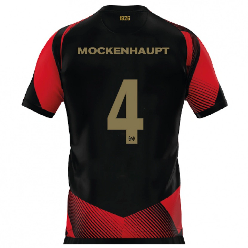 Danxen Damen Sascha Mockenhaupt #4 Schwarz Rot Heimtrikot Trikot 2025/26 T-Shirt Österreich