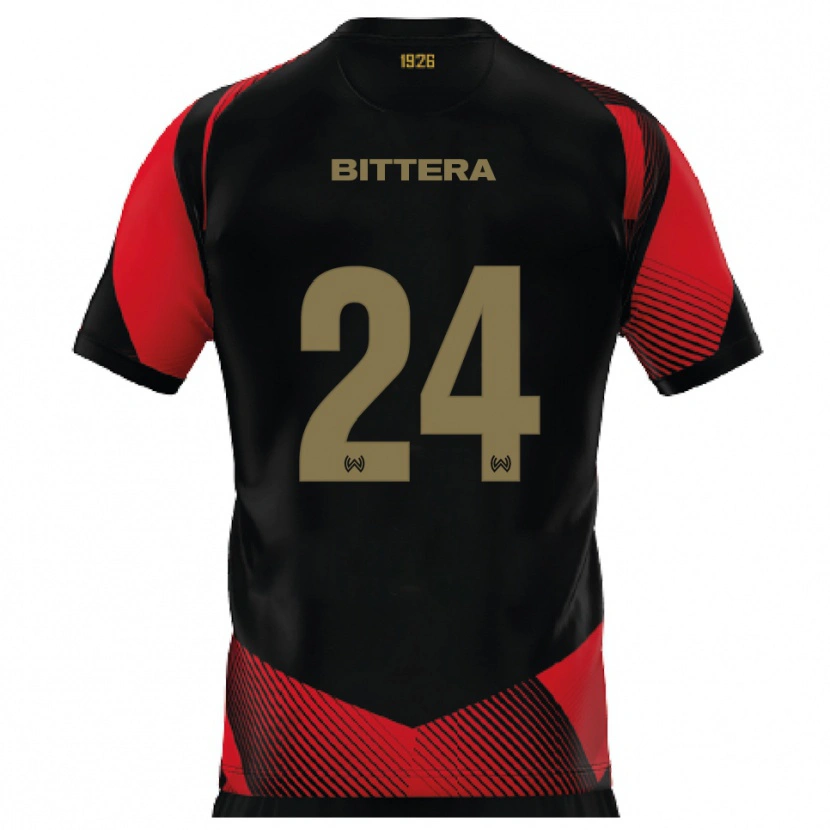 Danxen Damen Buda Bittera #24 Schwarz Rot Heimtrikot Trikot 2025/26 T-Shirt Österreich